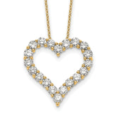 14k 2 carat Lab Grown Diamond VS/SI+ G+ Complete 18 inch Heart Pendant Necklace